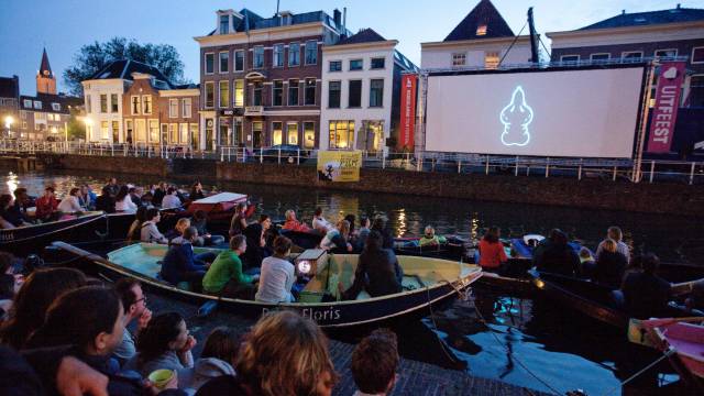 Drijf In Openluchtbioscoop